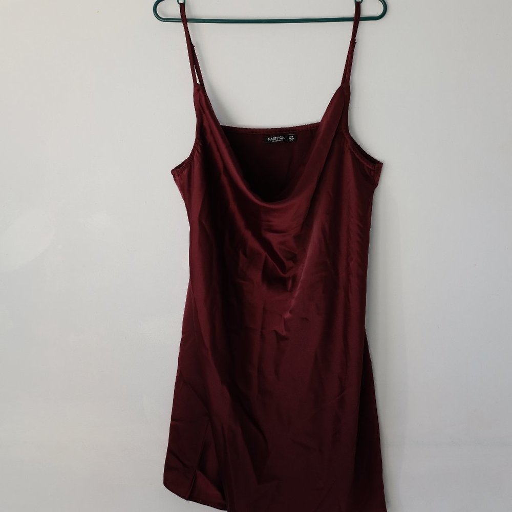 Nasty Gal Sought After Cowl Satin Dress
